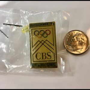 RARE CBS/ Lillehammer 1994 Olympic Media Pin